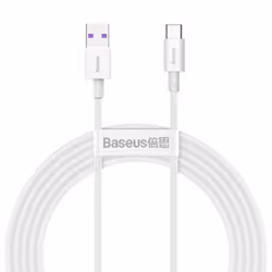 Baseus CATYS-A02, 2 m, USB A, USB C, 480 Mbit/s, Blanc