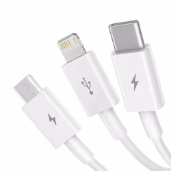 Baseus Superior câble USB 1,5 m USB 2.0 USB A USB C/Micro USB A/Lightning Blanc