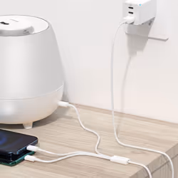 Baseus Superior câble USB 1,5 m USB 2.0 USB A USB C/Micro USB A/Lightning Blanc - Vue supplémentaire 7