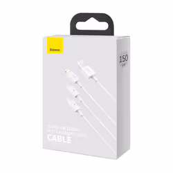 Baseus Superior câble USB 1,5 m USB 2.0 USB A USB C/Micro USB A/Lightning Blanc - Vue supplémentaire 9