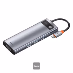 Baseus CAHUB-CU0G station d'accueil Avec fil USB 3.2 Gen 1 (3.1 Gen 1) Type-C Gris