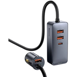 Baseus CCBTB0G chargeur d'appareils mobiles Universel Gris Allume-cigare Auto