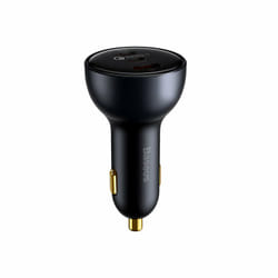 Baseus TZCCZM-0G chargeur d'appareils mobiles Ordinateur portable, Consoles portables, Smartphone, Tablette Noir Allume-cigare Charge rapide Auto