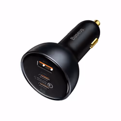 Baseus TZCCZM-0G chargeur d'appareils mobiles Ordinateur portable, Consoles portables, Smartphone, Tablette Noir Allume-cigare Charge rapide Auto