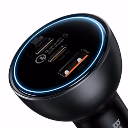 Baseus TZCCZM-0G chargeur d'appareils mobiles Ordinateur portable, Consoles portables, Smartphone, Tablette Noir Allume-cigare Charge rapide Auto - Vue supplémentaire 5