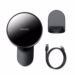 Baseus WXJN-01 chargeur d'appareils mobiles Téléphone portable Noir USB Recharge sans fil Auto