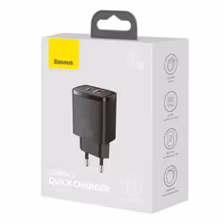 Baseus CCXJ-B01 chargeur d'appareils mobiles Universel Noir Secteur Charge rapide Intérieure