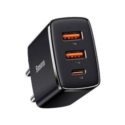 Baseus CCXJ-E01 chargeur d'appareils mobiles Smartphone, Smartwatch, Tablette Noir Secteur Charge rapide Intérieure