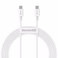 Baseus Superior, 1 m, USB C, USB C, USB 2.0, 480 Mbit/s, Blanc