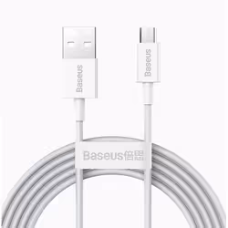 Baseus Superior, 2 m, USB A, Micro-USB A, USB 2.0, 480 Mbit/s, Blanc