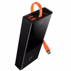 Baseus Elf, 20000 mAh, Lithium Polymère (LiPo), 3,7 V, 65 W, Noir