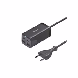 CHARGEUR RAPIDE DE BUREAU BASEUS GAN 3 PRO 2C+2U 100W VERSION EUROPÉENNE COULEUR : NOIR.