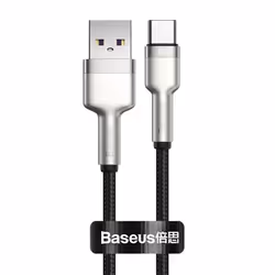 Baseus CAKF000201, 2 m, USB A, USB C, USB 2.0, 480 Mbit/s, Noir, Argent