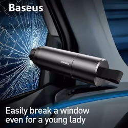 Baseus Mini Marteau de sécurité Voiture Fenêtre Verre Disjoncteur Ceinture De Sécurité Cutter Sauvetage Escape Marteau