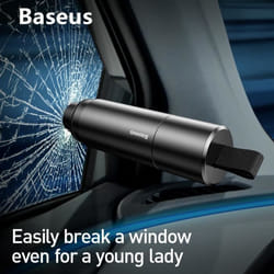 Baseus Mini Marteau de sécurité Voiture Fenêtre Verre Disjoncteur Ceinture De Sécurité Cutter Sauvetage Escape Marteau