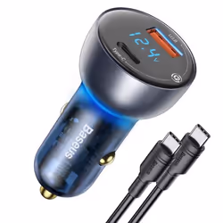 Baseus CCKX-C0A, Auto, Allume-cigare, 20 V, 1 m, Noir, Bleu
