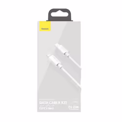 Baseus TZCATLZJ-02, 1,5 m, Lightning, USB C, Mâle, Mâle, Blanc