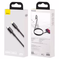 Baseus CATLGD-01, 1 m, Lightning, USB C, Mâle, Mâle, Noir