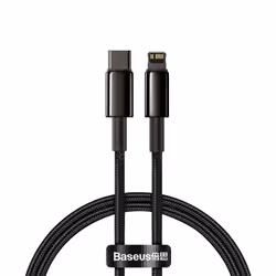 Baseus Tungsten Gold, 1 m, Lightning, USB C, Mâle, Mâle, Noir