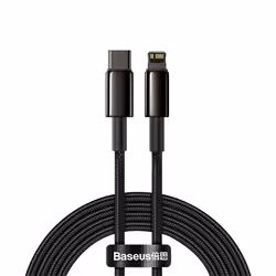 Baseus Tungsten Gold, 2 m, Lightning, USB C, Mâle, Mâle, Noir