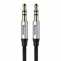 Baseus CAM30BS1, 3,5mm, Mâle, 3,5mm, Mâle, 1 m, Noir, Argent