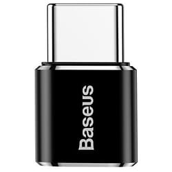 Baseus ABMU24ABK changeur de genre de câble microUSB Type C Noir, Argent
