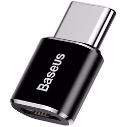 Baseus ABMU24ABK changeur de genre de câble microUSB Type C Noir, Argent