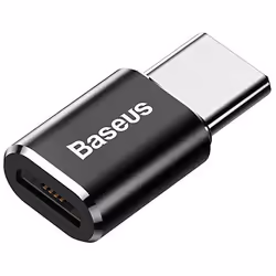 Baseus ABMU24ABK changeur de genre de câble microUSB Type C Noir, Argent