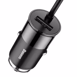 Baseus CCTON-01 chargeur d'appareils mobiles Universel Noir Allume-cigare Charge rapide Intérieure