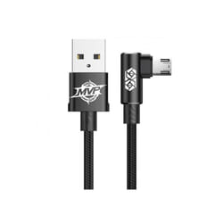 Baseus MVP Elbow Type câble USB 2 m USB 2.0 USB A Micro-USB A Noir