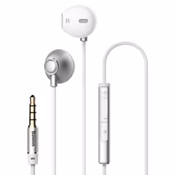 Baseus NGH06-0S, Avec fil, Appels/Musique, Casque, Blanc