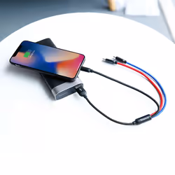 Baseus CAMLT-ASY01 câble USB 0,3 m USB A USB C/Micro USB A/Lightning Noir - Vue supplémentaire 11