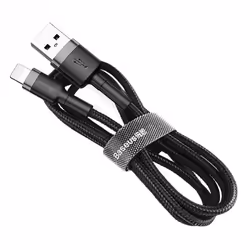 Baseus Cafule, 1 m, Lightning, USB A, Mâle, Mâle, Noir, Gris