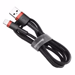 Baseus Cafule, 1 m, Lightning, USB A, Mâle, Mâle, Noir, Rouge