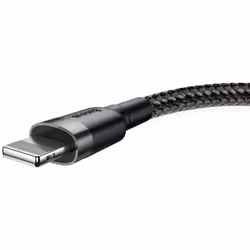 Baseus CALKLF-CG1, 2 m, USB A, Mâle, Mâle, Gris, Noir, Droit