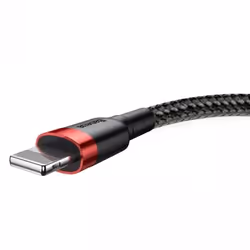 Baseus CALKLF-C19, 2 m, USB A, Mâle, Mâle, Noir, Rouge, Droit