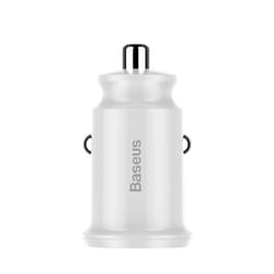 Baseus 6953156276529 chargeur d'appareils mobiles Smartphone Blanc Allume-cigare Extérieure