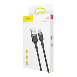 Baseus CATKLF-BG1 câble de téléphone portable Noir 1 m USB A USB C
