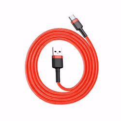 Baseus 6953156278219, Rouge, USB A, USB C, 1 m, Mâle, Mâle