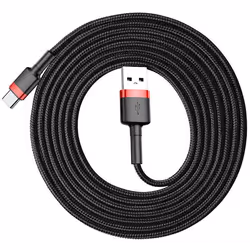 Baseus Cafule câble USB 2 m USB A USB C Noir, Rouge