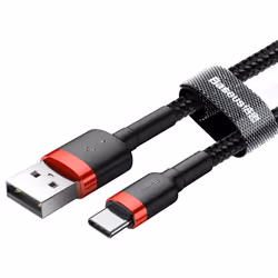 Baseus Cafule câble USB 2 m USB A USB C Noir, Rouge - Vue supplémentaire 5