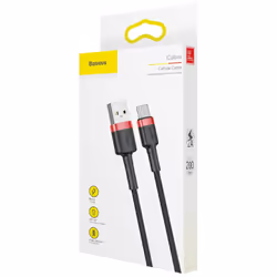 Baseus Cafule câble USB 2 m USB A USB C Noir, Rouge - Vue supplémentaire 6