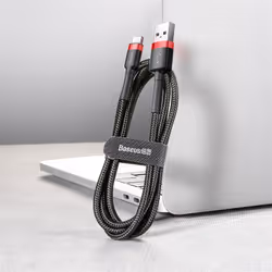 Baseus Cafule câble USB 2 m USB A USB C Noir, Rouge - Vue supplémentaire 8