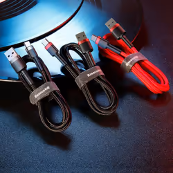 Baseus Cafule câble USB 2 m USB A USB C Noir, Rouge - Vue supplémentaire 9