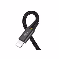 Baseus CA1T4-B01 câble de téléphone portable Noir 1,2 m USB A Lightning + micro-USB B + USB C