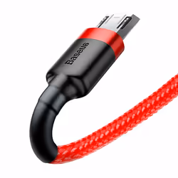 Baseus 6953156280328 câble de téléphone portable Noir, Rouge 1 m USB A Micro-USB B