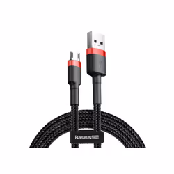 Baseus Cafule, 2 m, USB A, Micro-USB A, Noir, Rouge