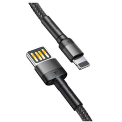 Baseus 6953156283343 câble Lightning 1 m Noir, Gris