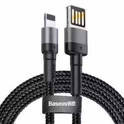 Baseus CALKLF-HG1, 2 m, USB A, Lightning, Mâle, Mâle, Gris, Noir