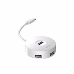 Baseus CAHUB-G02, USB 2.0 Type-C, Micro-USB, USB 3.2 Gen 1 (3.1 Gen 1) Type-A, Blanc